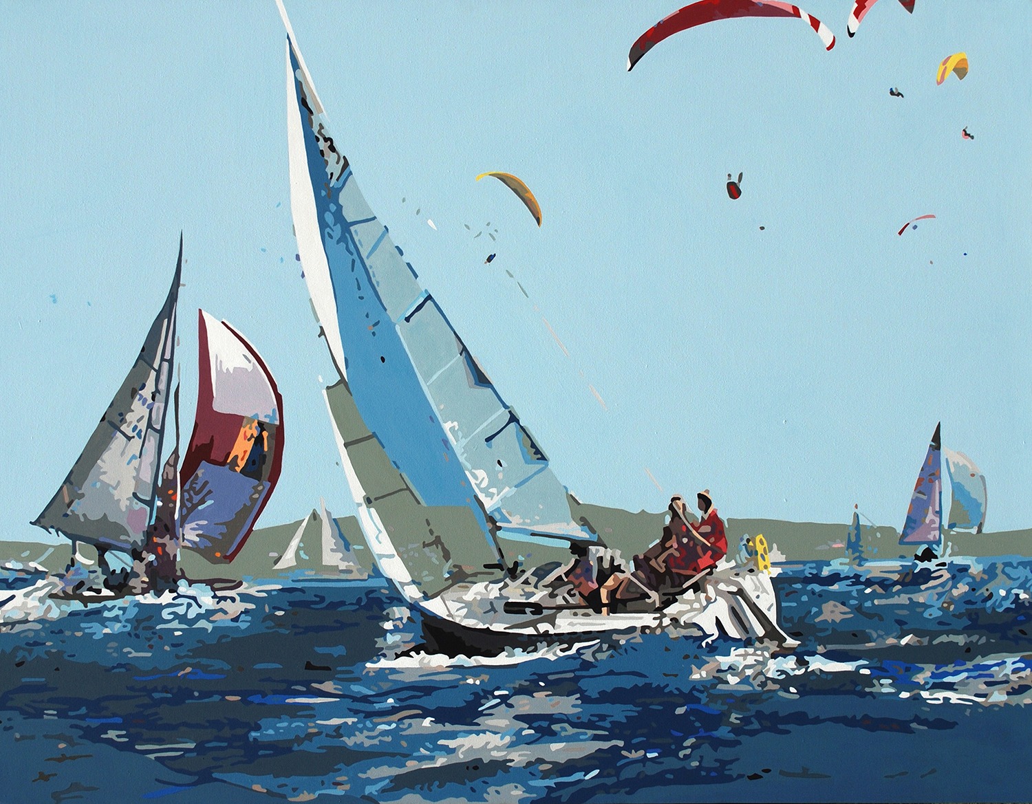 Kim Myeong-Gon, through the world, 117x91cm, acrylic on canvas, 2011