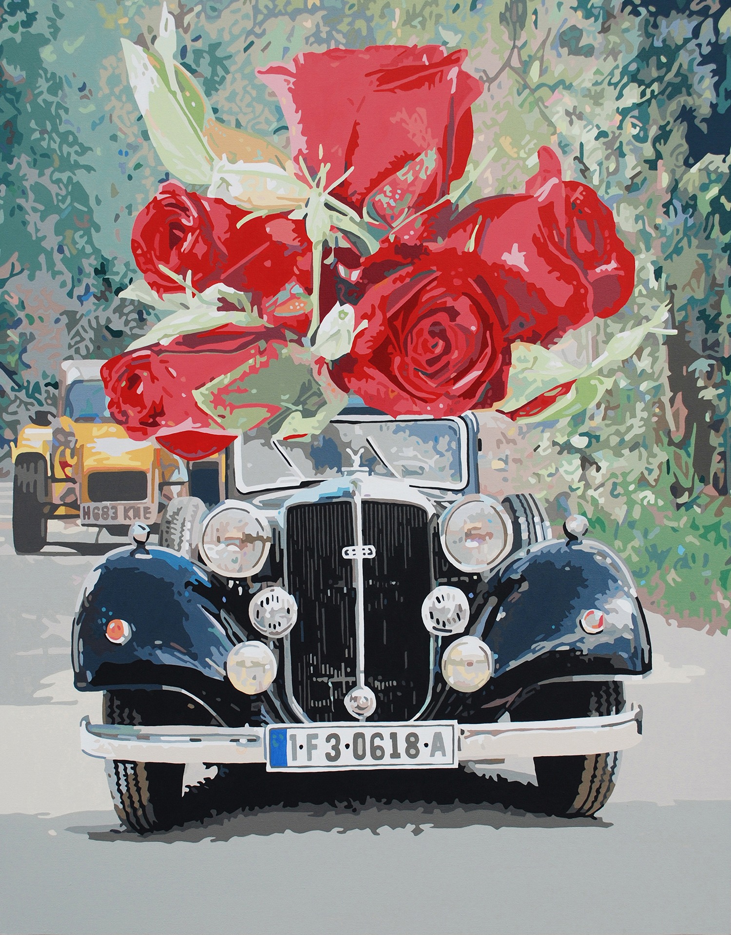 Kim Myeong-Gon, car with a dream, 117x91cm, acrylic on canvas, 2012