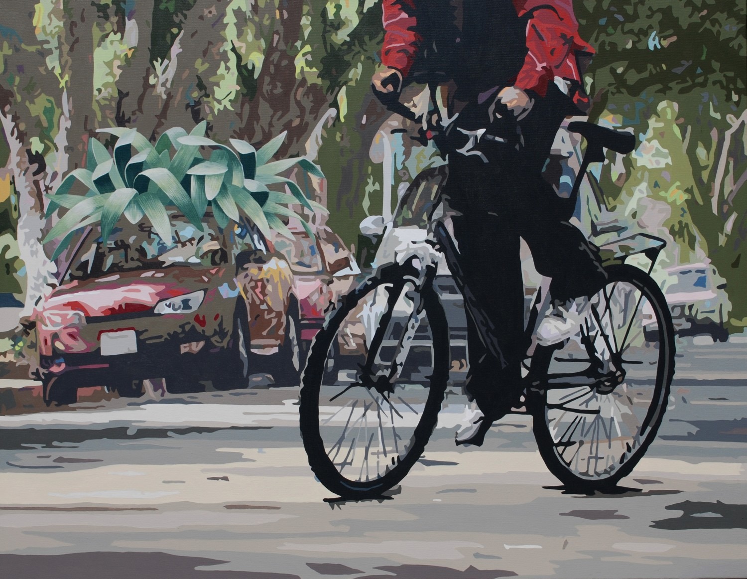 꿈을 싣고 가는 자동차, 92x117cm, acrylic on canvas, 2011
