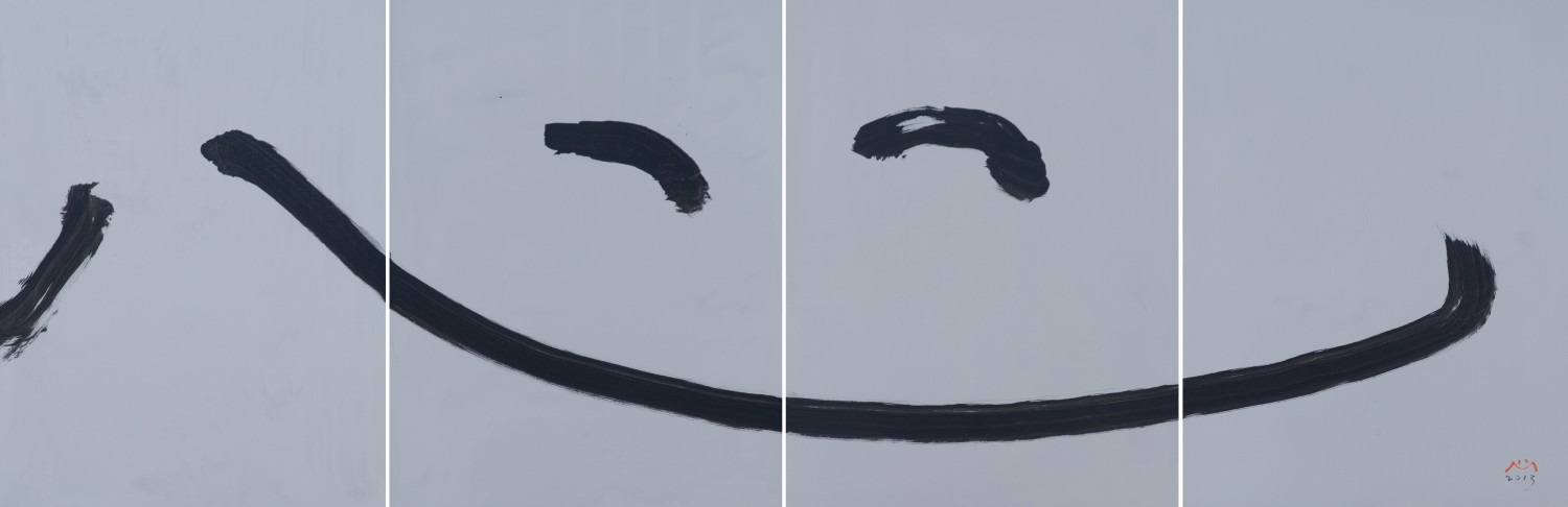 smile13003, 388x130.3cm, acrylic on canvas, 2013