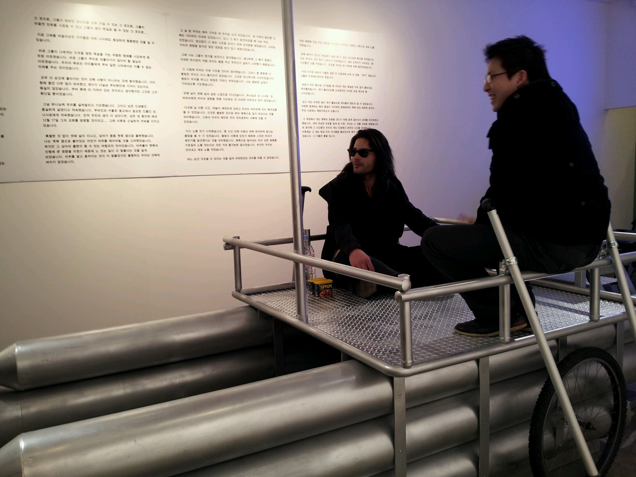 3-2. The opening performance, artist hong-rok Kim and Raul bussot