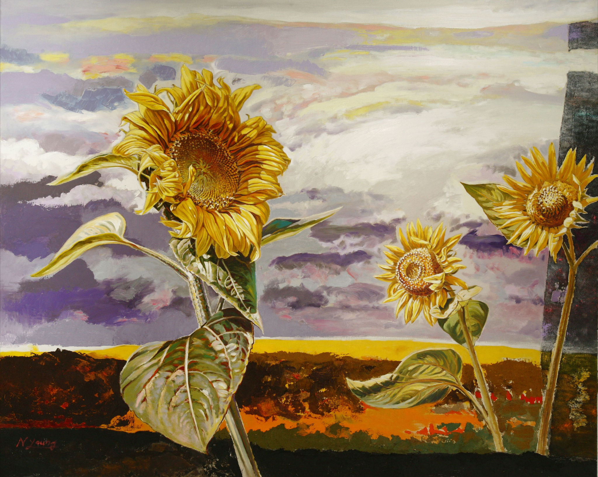 이중주-1, 162x130.3cm, mixed media on canvas, 2011
