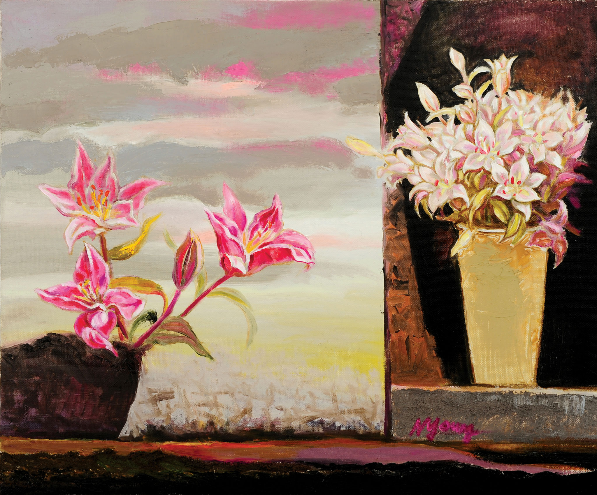 이중주-15, 45.5x38cm, Mixed media on canvas, 2011