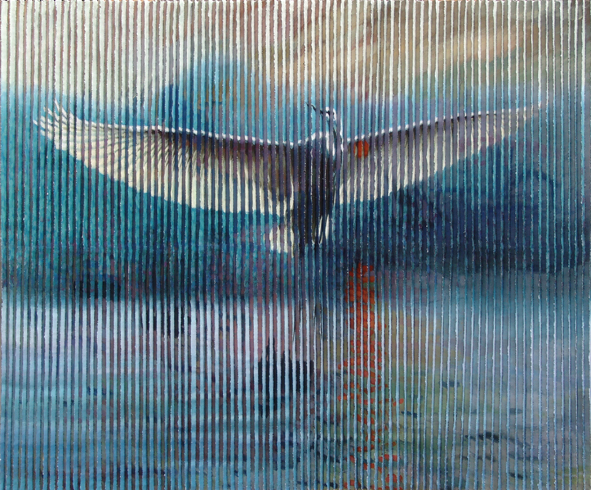 새_해돋이, 45.5x37.9cm, acrylic on canvas, 2010