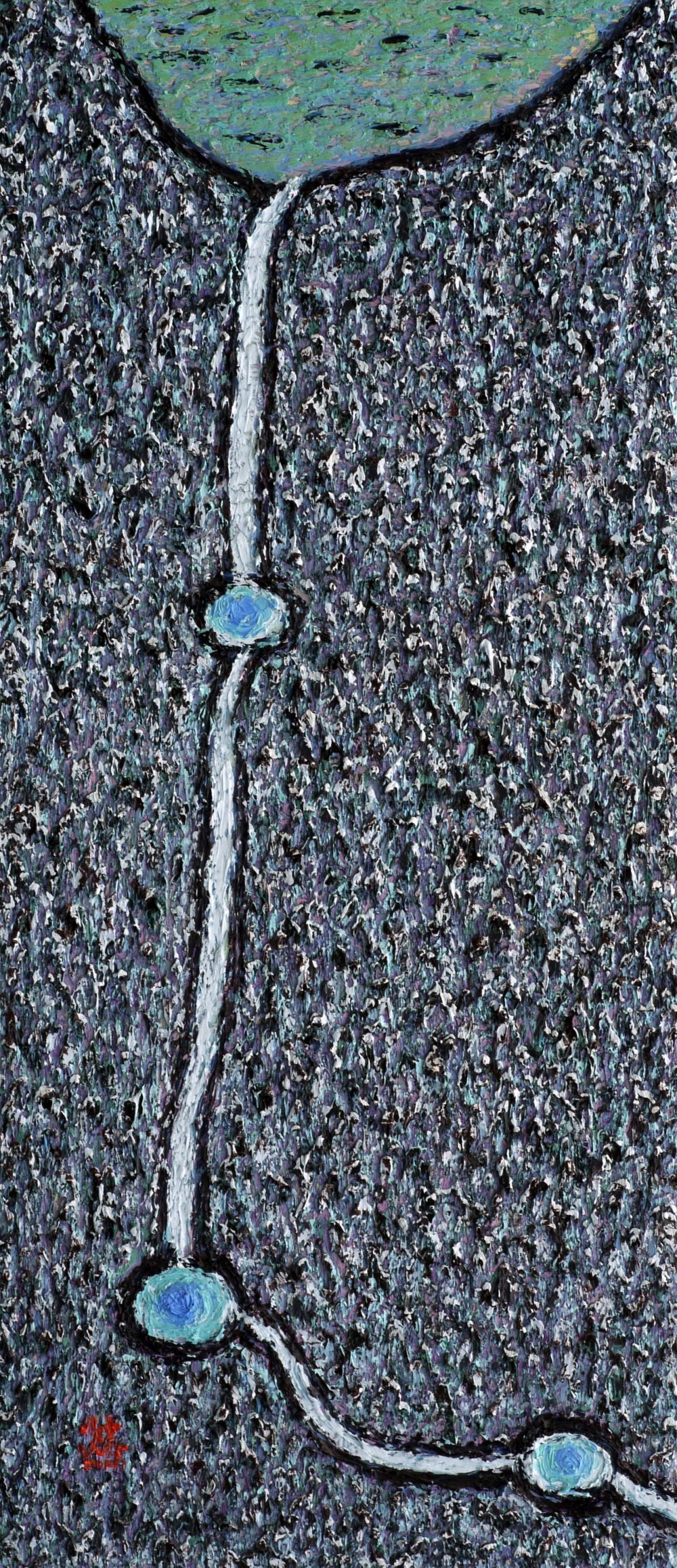 금강산(구룡폭포),33.3x77.2cm, oil on canvas, 2008