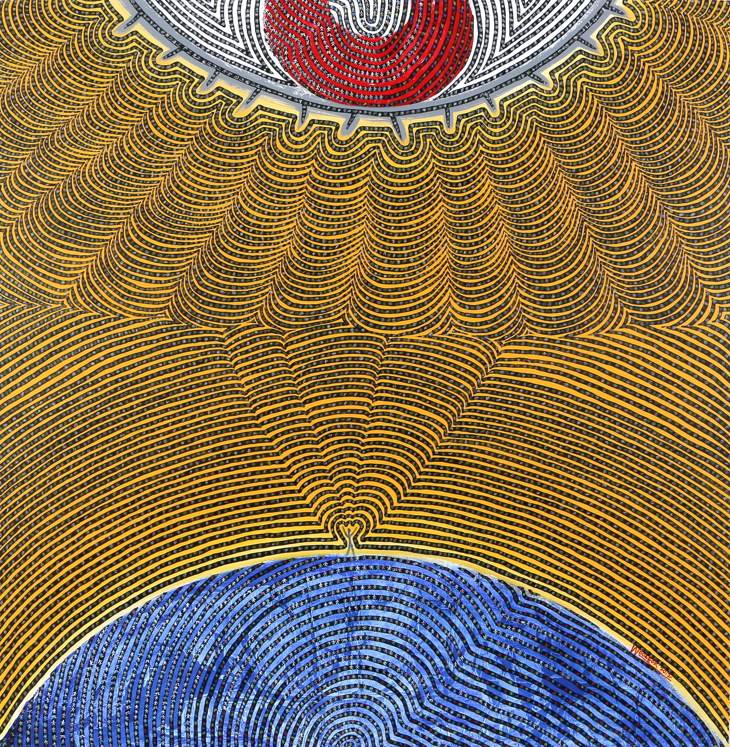 wavelength 1,  145x145cm, acrylic on canvas, 2012