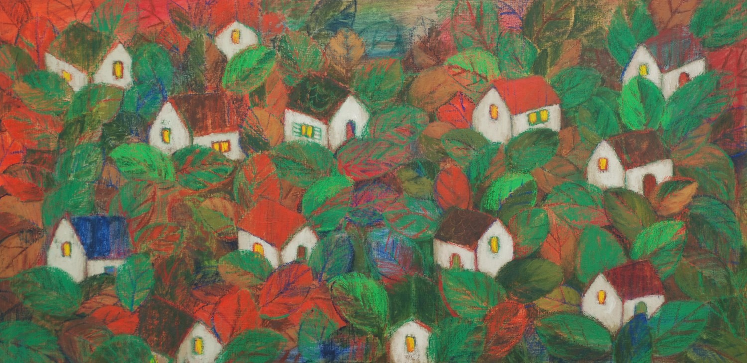 산책2013년 oil on canvas 162x81cm