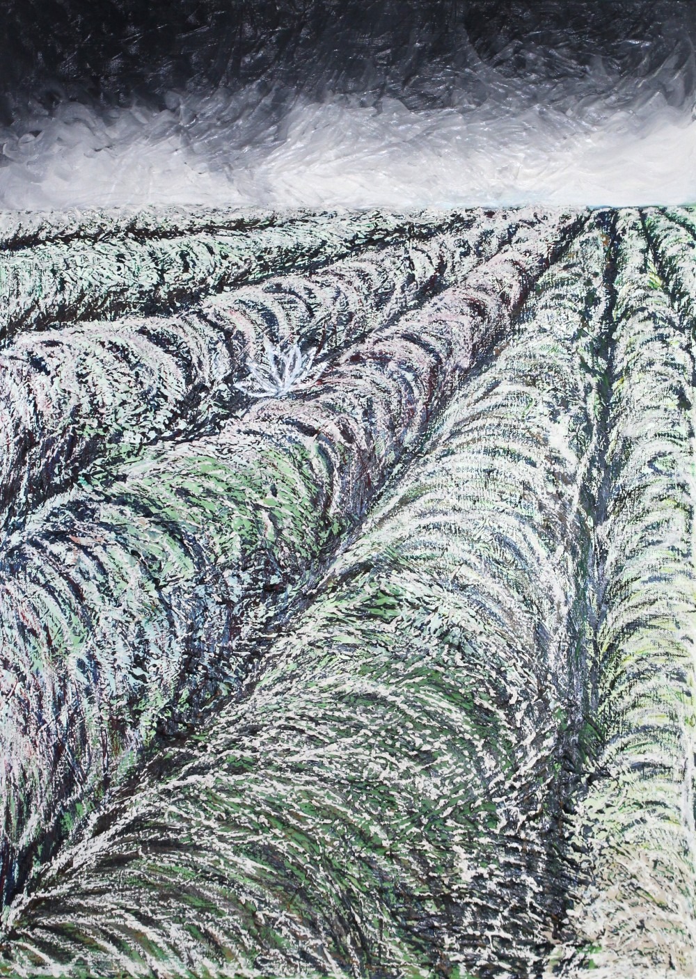 4928 creation and extinction, Mixed Media on canvas 91x 65.3cm, 2013