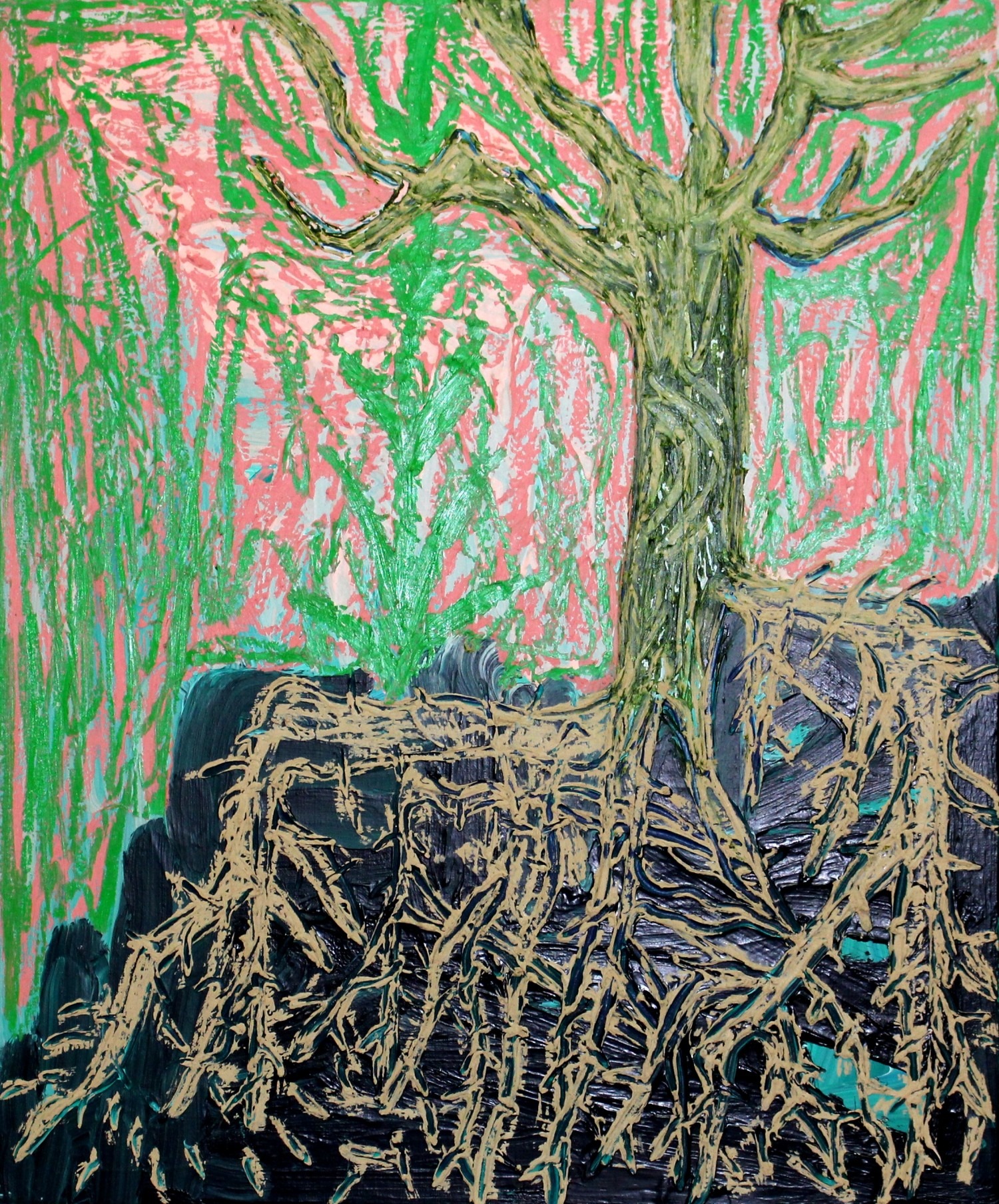 coexist, Mixed Media on canvas, 73x61cm, 2013