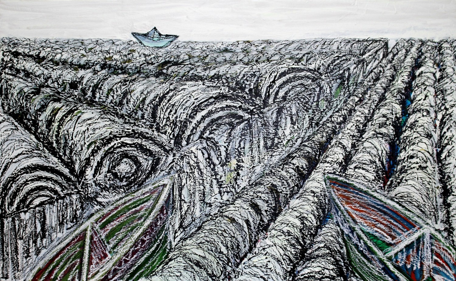 creation and extinction, Mixed Media on canvas 73x116cm, 2013