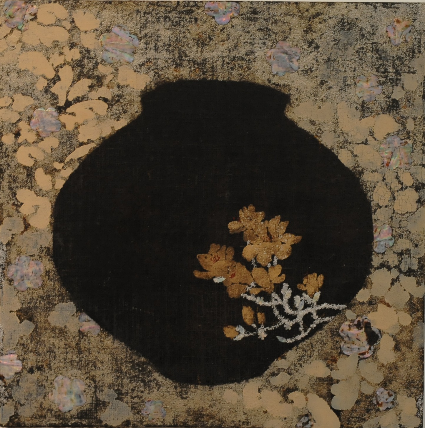gift 33 45x45cm, Ott painting, Terra on the wood, 2012