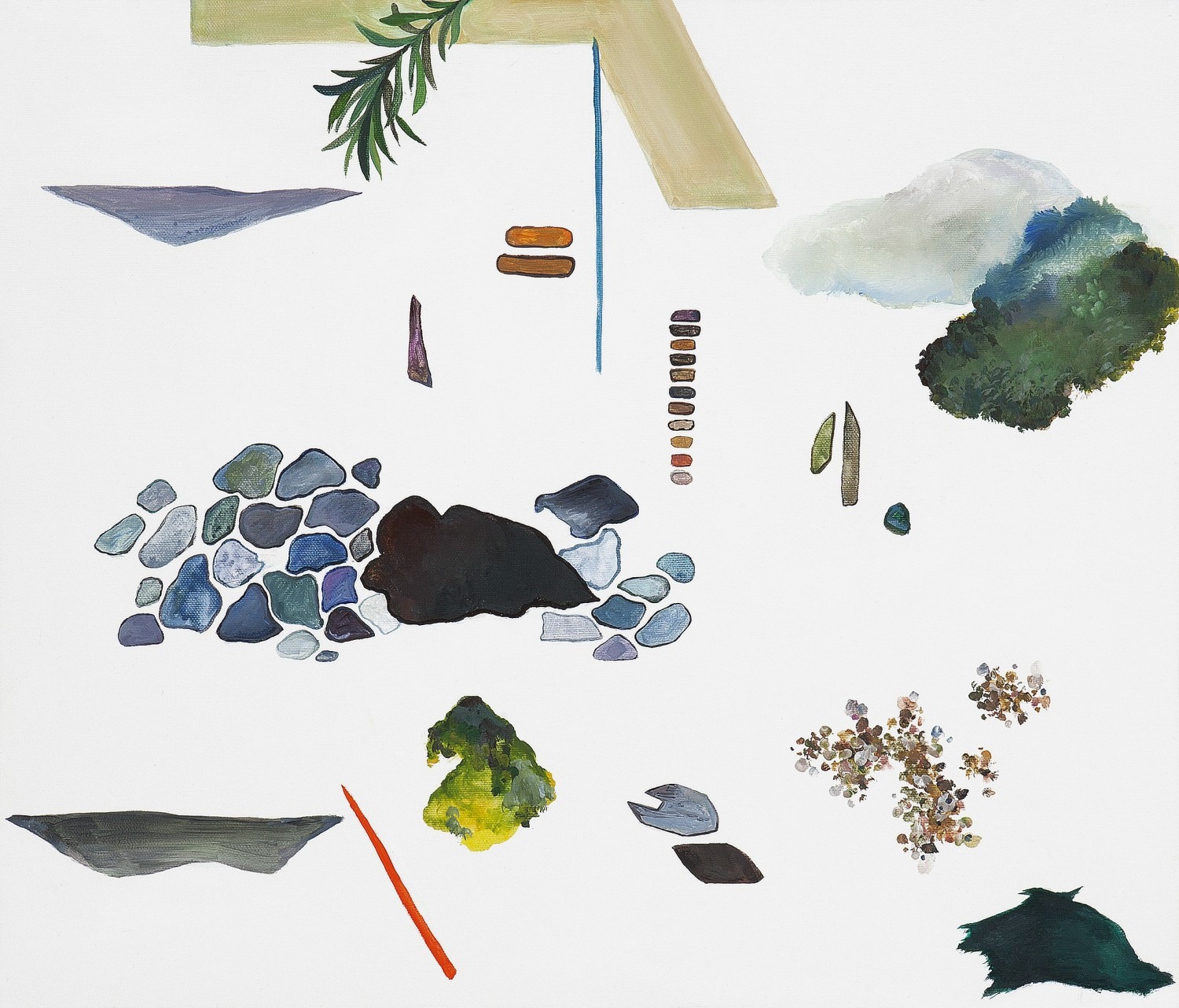 The pool of David Hockney, acrylic on canvas, 46x53cm, 2013