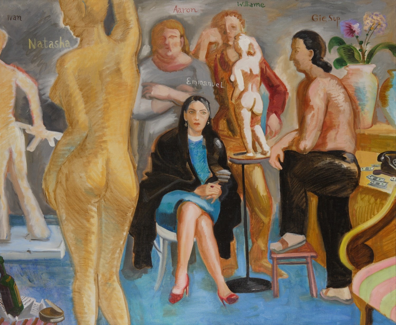artist_s studio _ 2, oil on canvas, 120x100cm, 2000