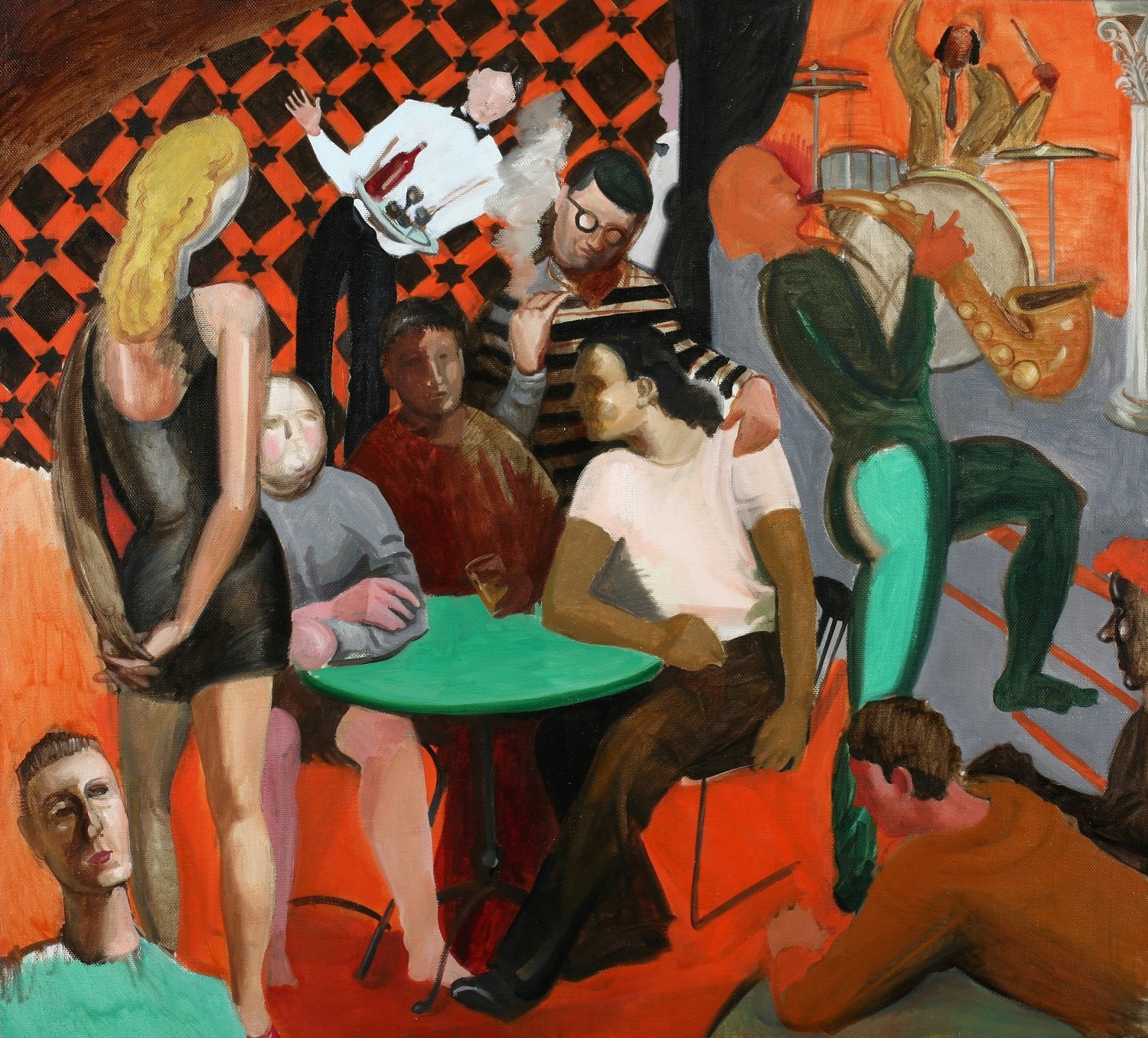 bar_ 3, 110x100cm, 1998, oil on canvas