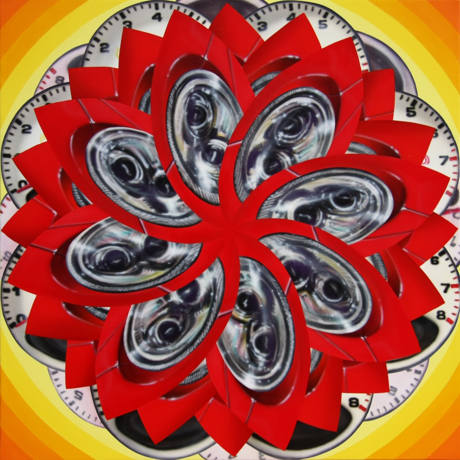 1209 obsession-porsche, acrylic on canvas,  hand-painted,46x46cm, 2012