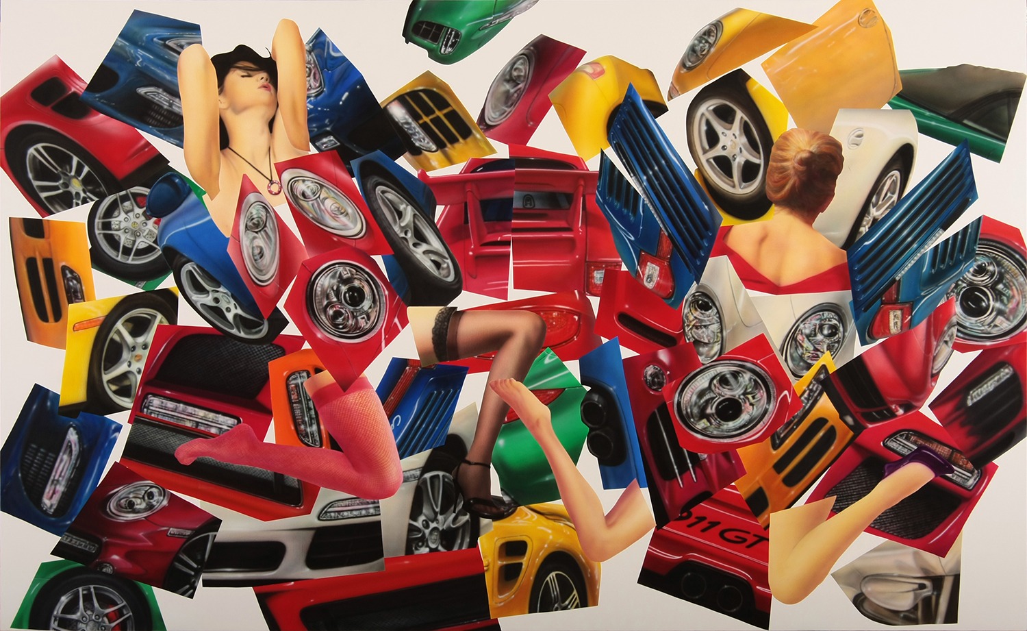 1108 desire, acrylic on canvas,  hand-painted,200x122cm, 2011_2