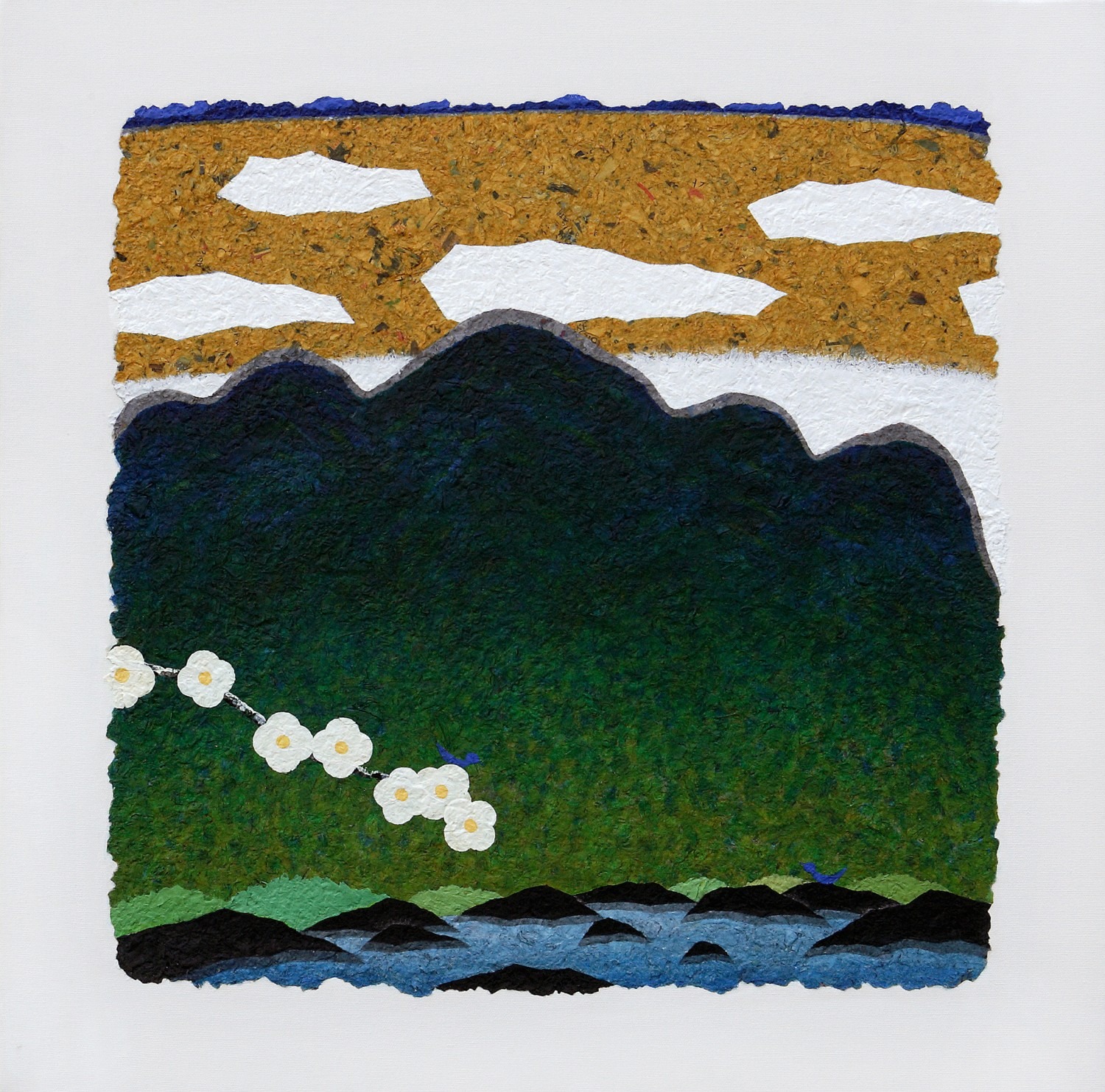 파랑새의여행-여름을보다60.5×60.5cm, Mixed media, 2014