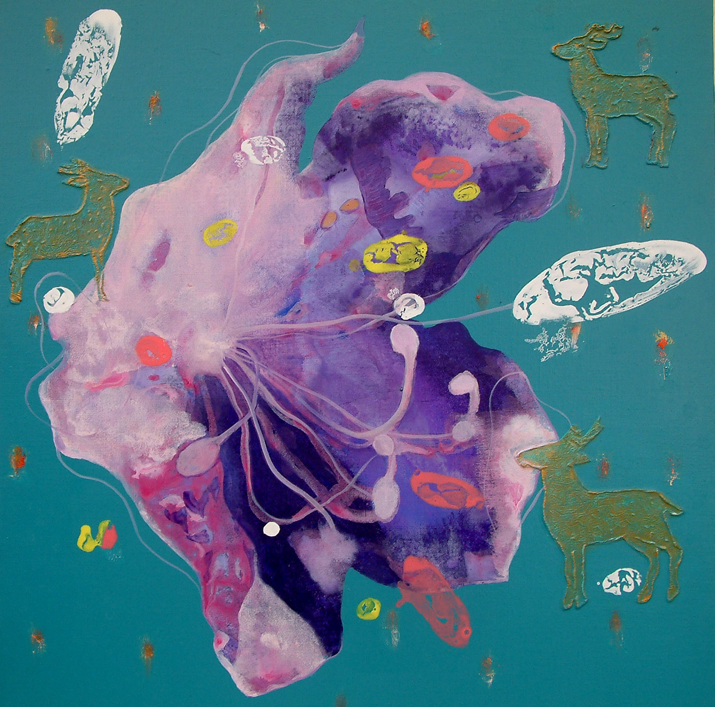 내맘속의정원-못다한 이야기, 60.5x60.5cm, mixed media, 2015