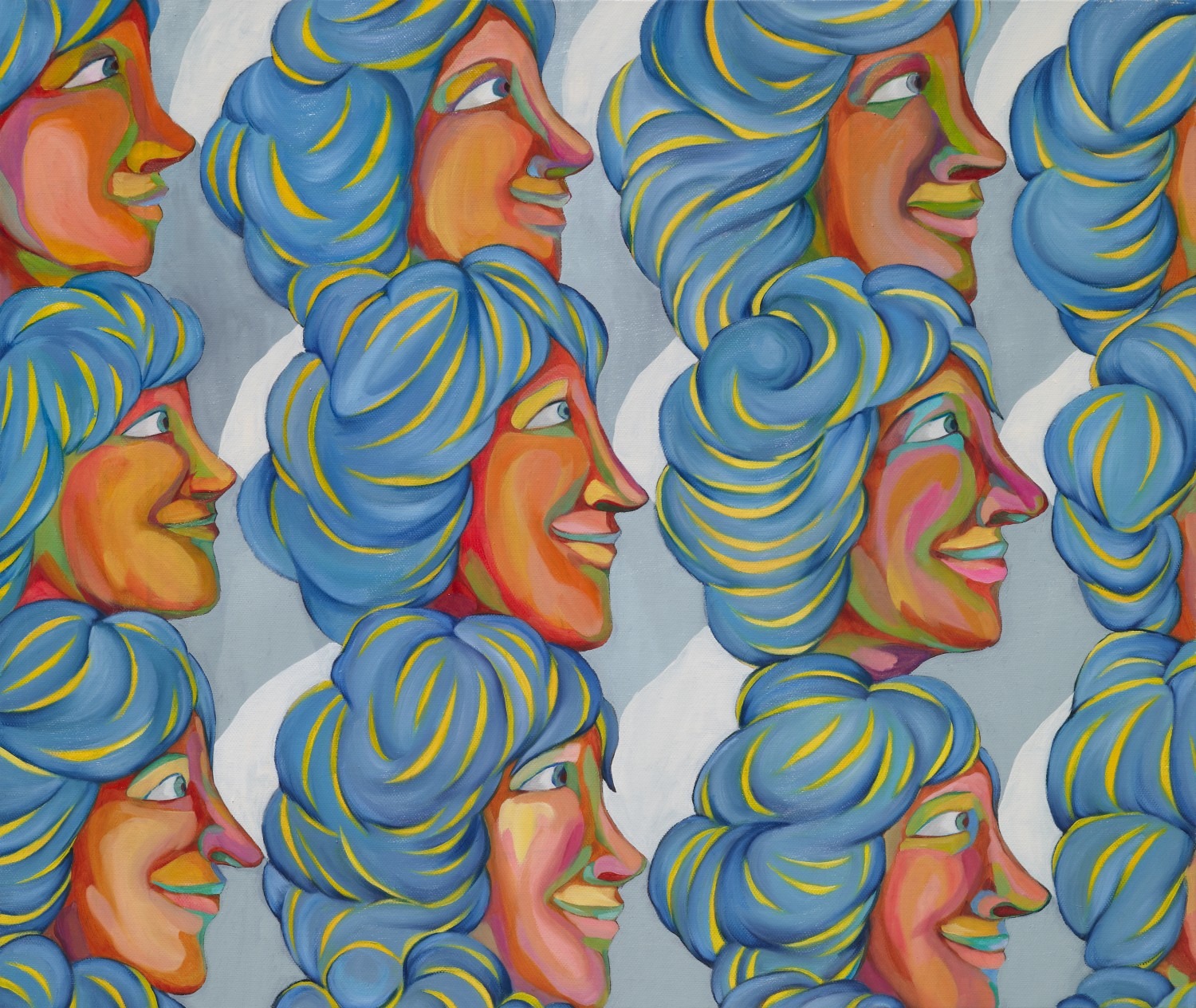 구름여자, 53x45cm, oil on canvas, 2015