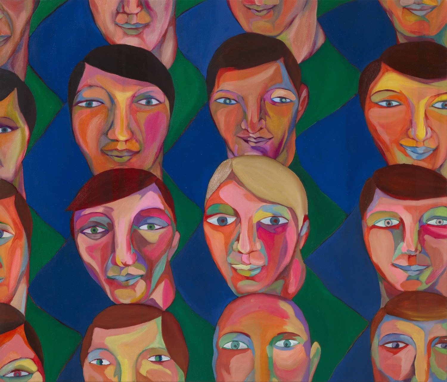 분홍남자,  53x45cm, oil on canvas, 2015