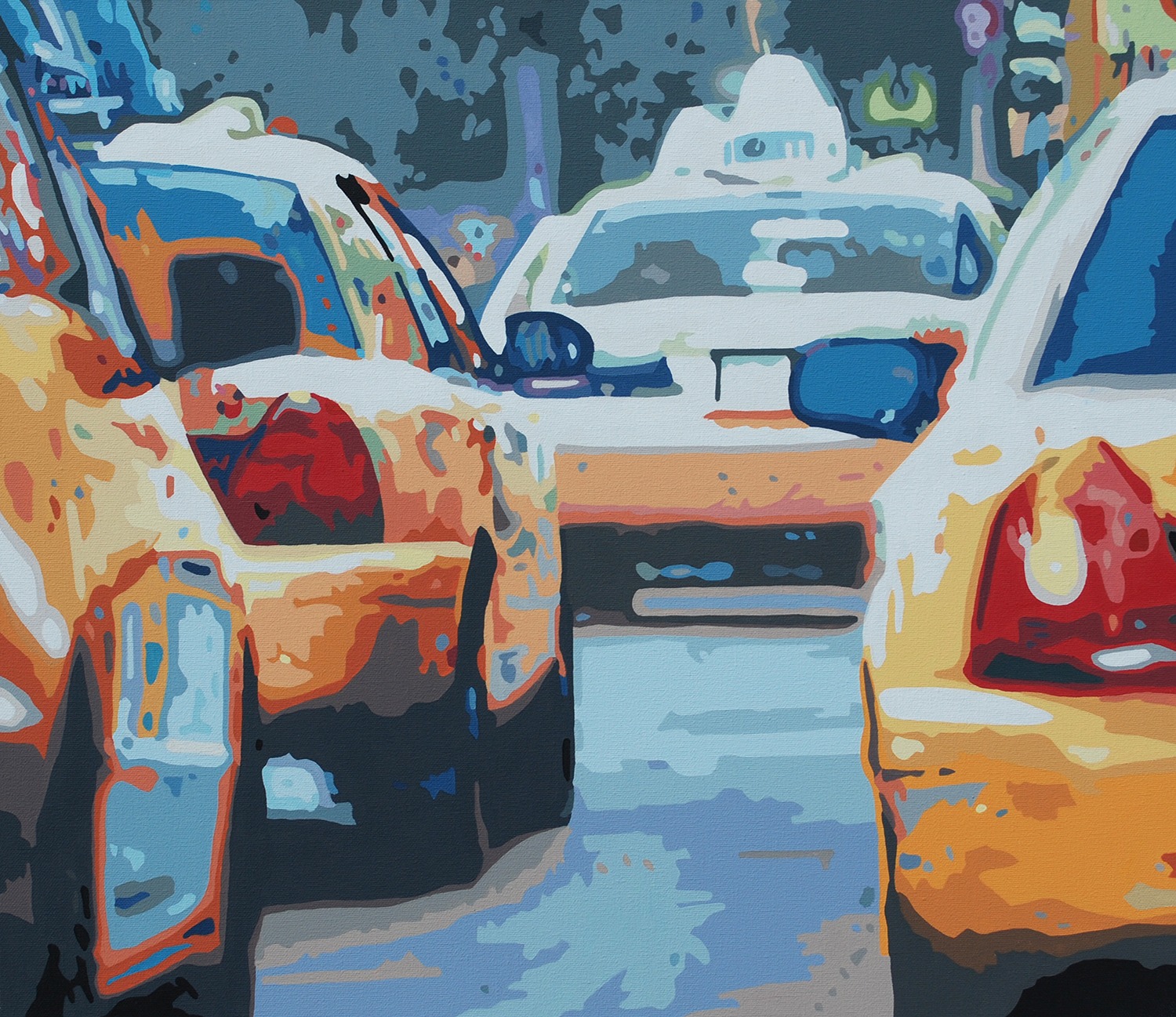Kim Myeonggon, Car with a dream 45.5 × 53.0cm Acrylic on canvas 2013