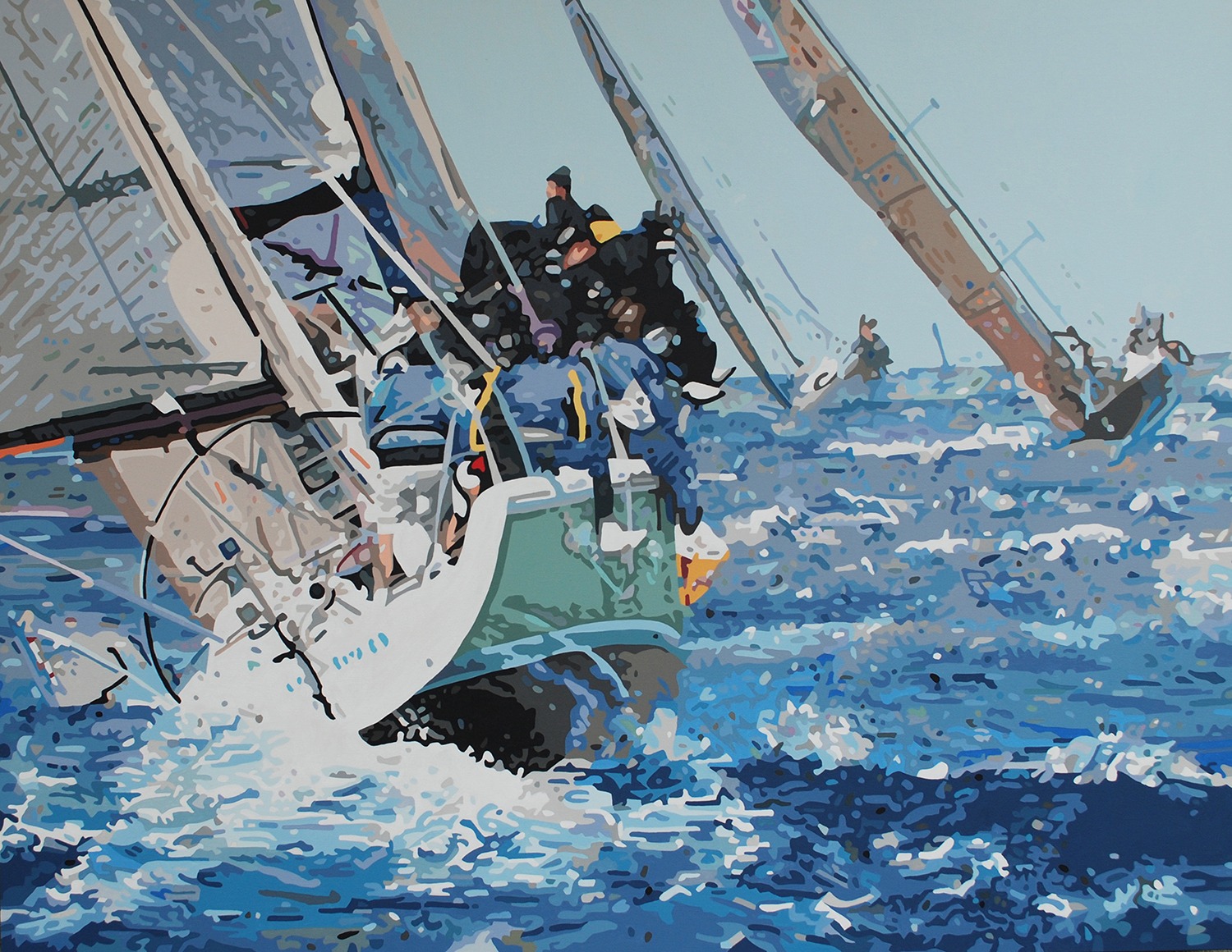 Kim MyeongGon,  through the world, 117x91cm, acrylic on canvas, 2013