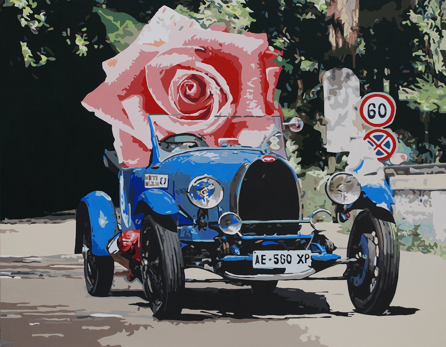 Kim Myeonggon, Car with a Dream, acrylic on canvas, 91x117cm