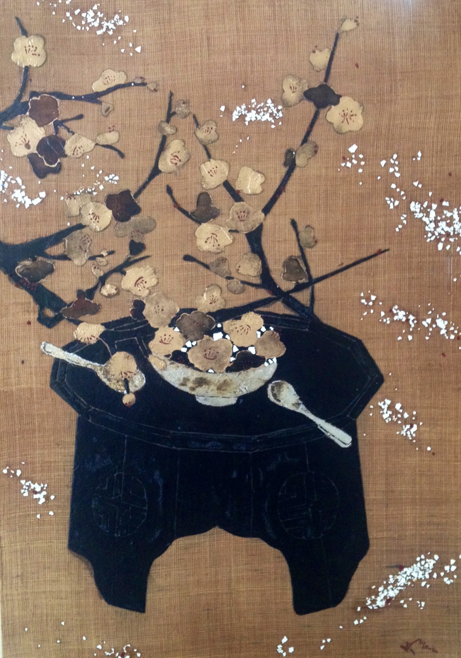 Park Jieun, Gift 58, 50x70cm, Ott painting, Terra on the hemp cloth, 2013