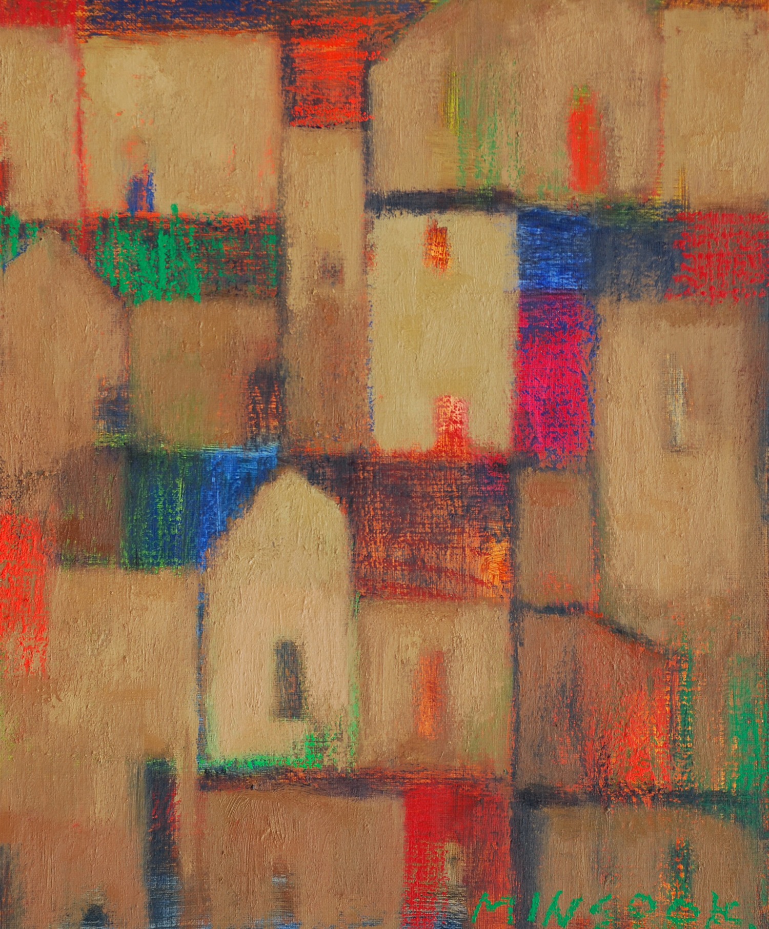 Jang Minsook, Stroll, 37.7x45.4 x 4.1cm, Oil on Canvas, 2014