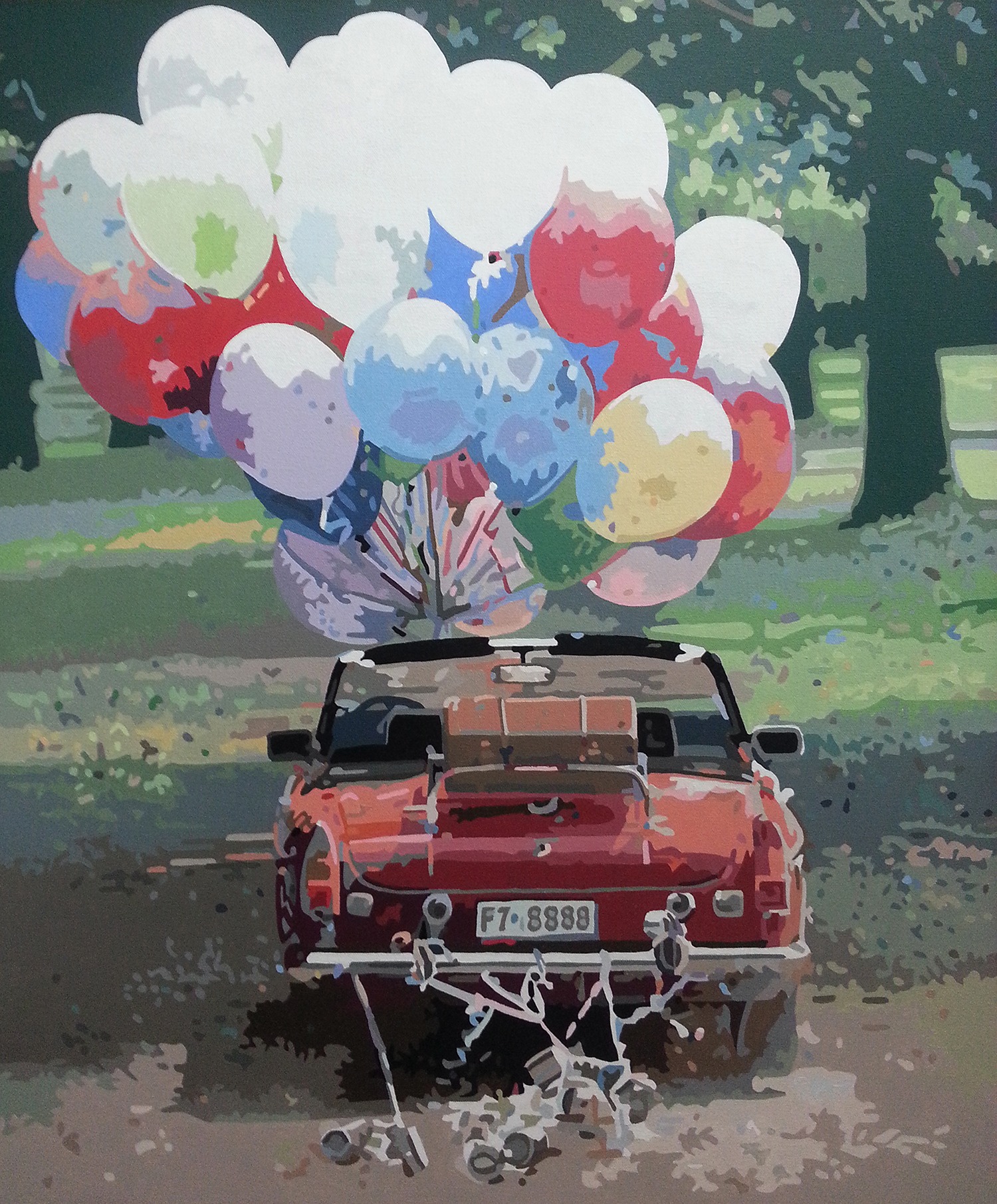 Kim MyeongGon, Car with a dream, 60.6x72.7cm, Acrylic on canvas, 2015