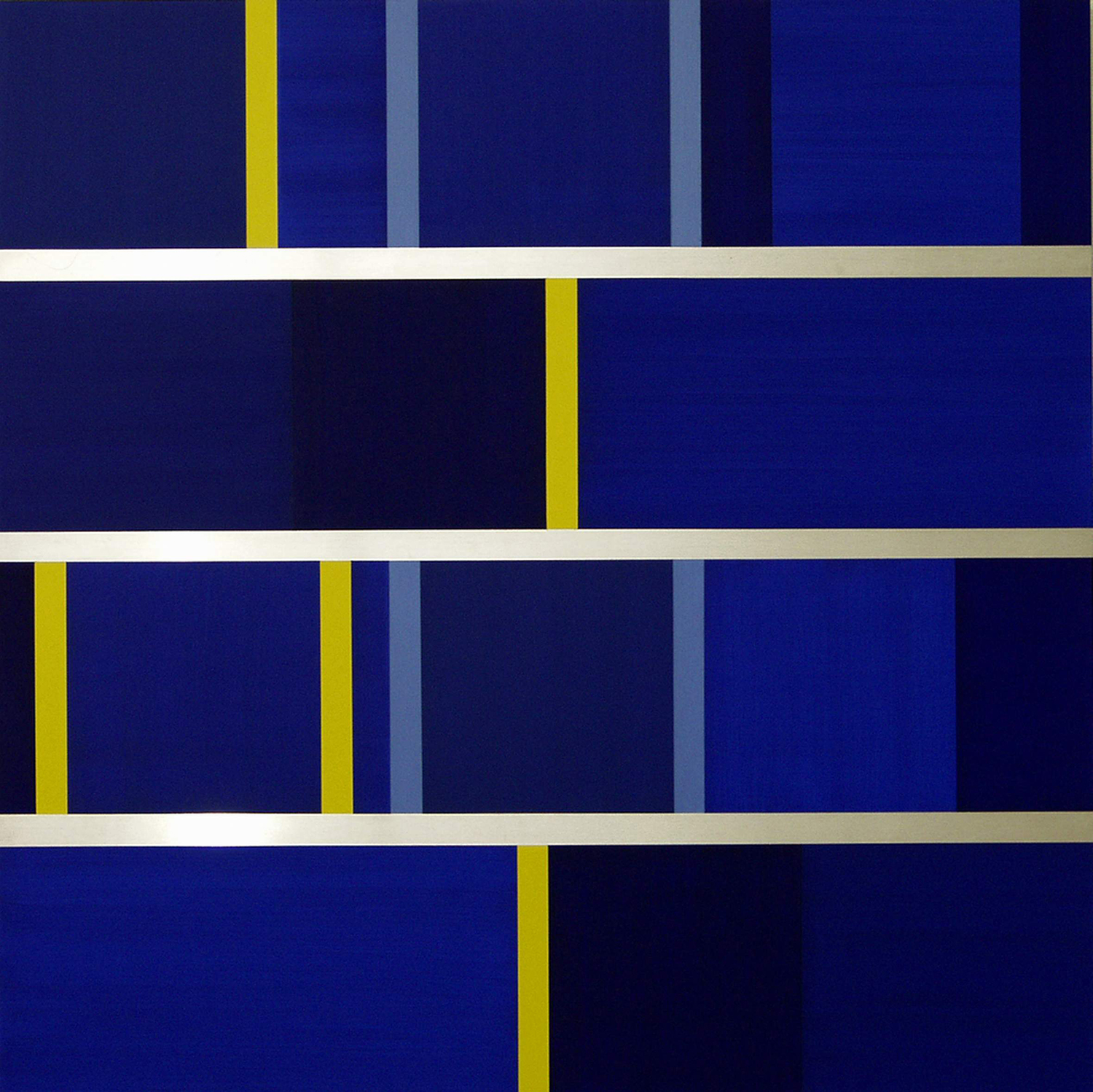 임소아, With Blusquare, 100x100cm, acrylic on aluminum