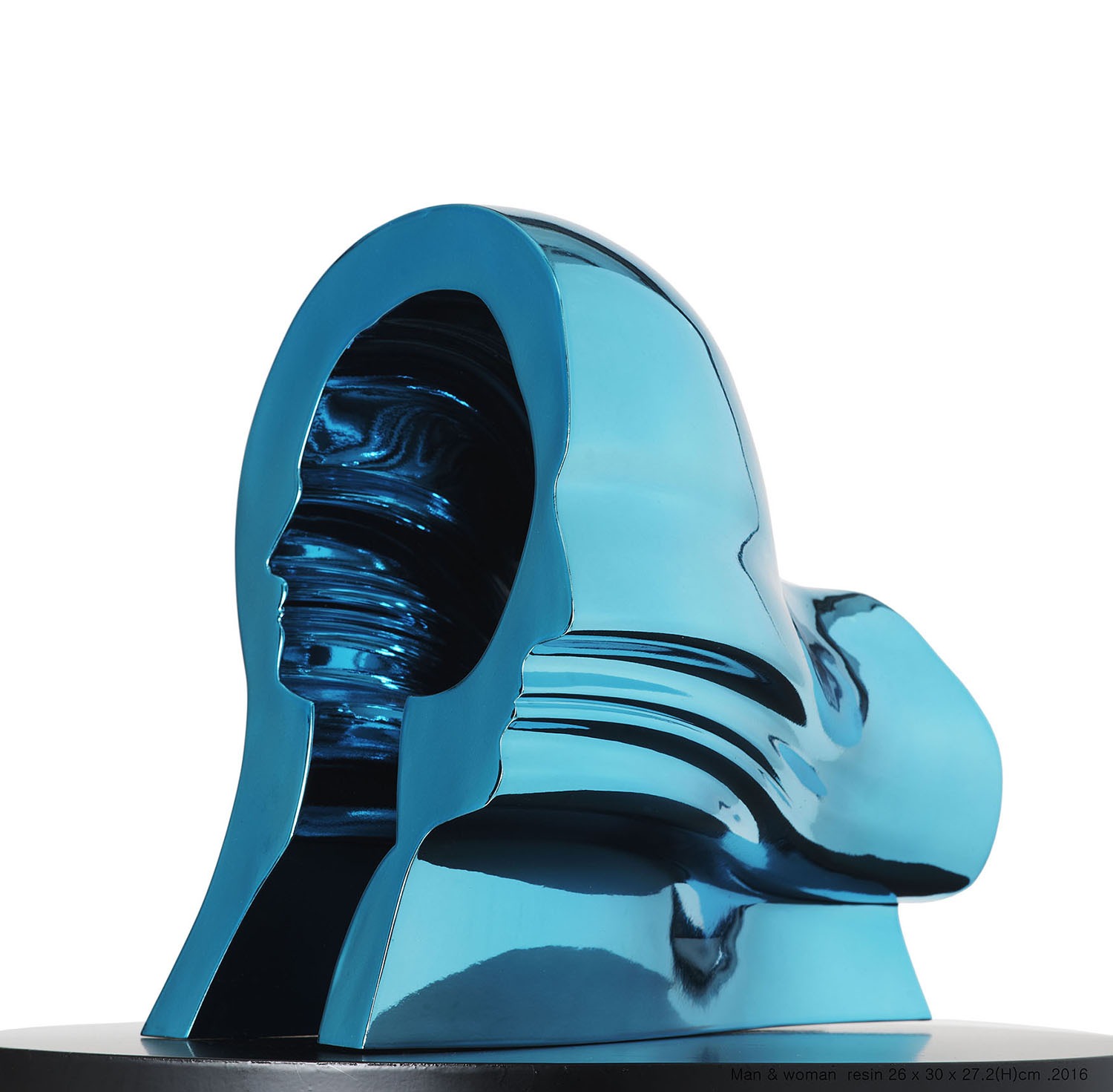 Kang Sung Uck, Mand and Woman(Blue), 24x29x28cm, F.R.P, 2016