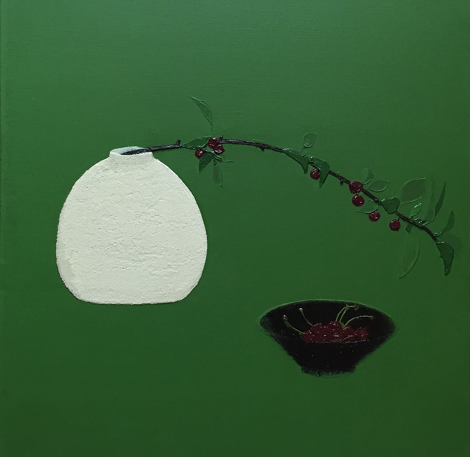 Lee Jinhee, Cherry, 60x60cm, mixed media, 2016