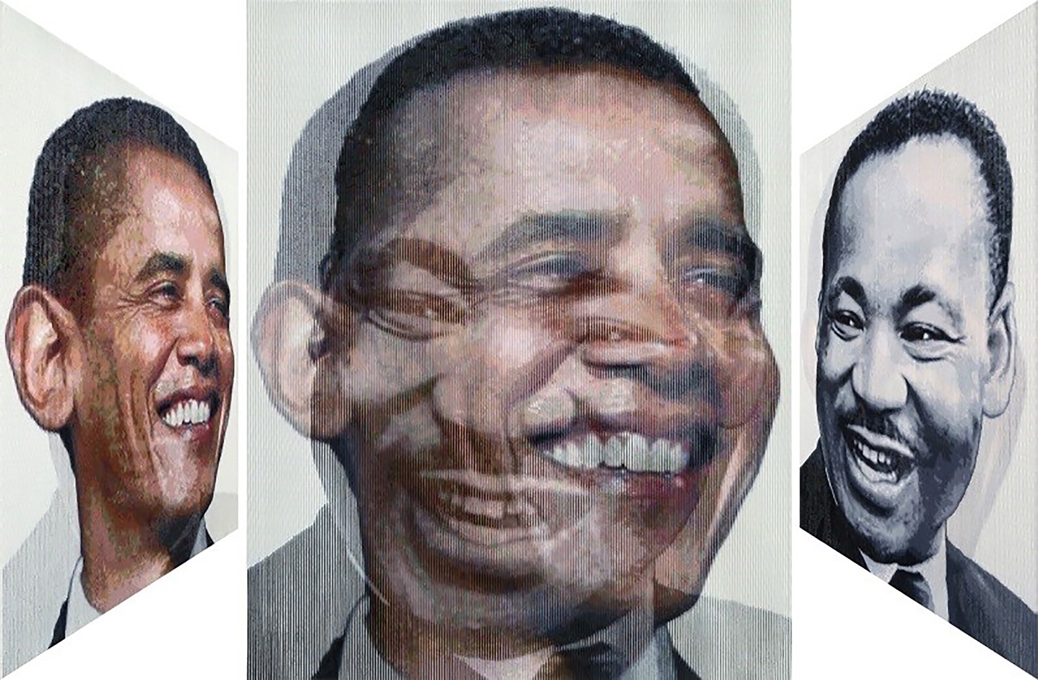Lee Youngha, I have a dream-Barak Obama & Martin Luther King Jr. III, 130.3x162.2cm, oil on canvas, 