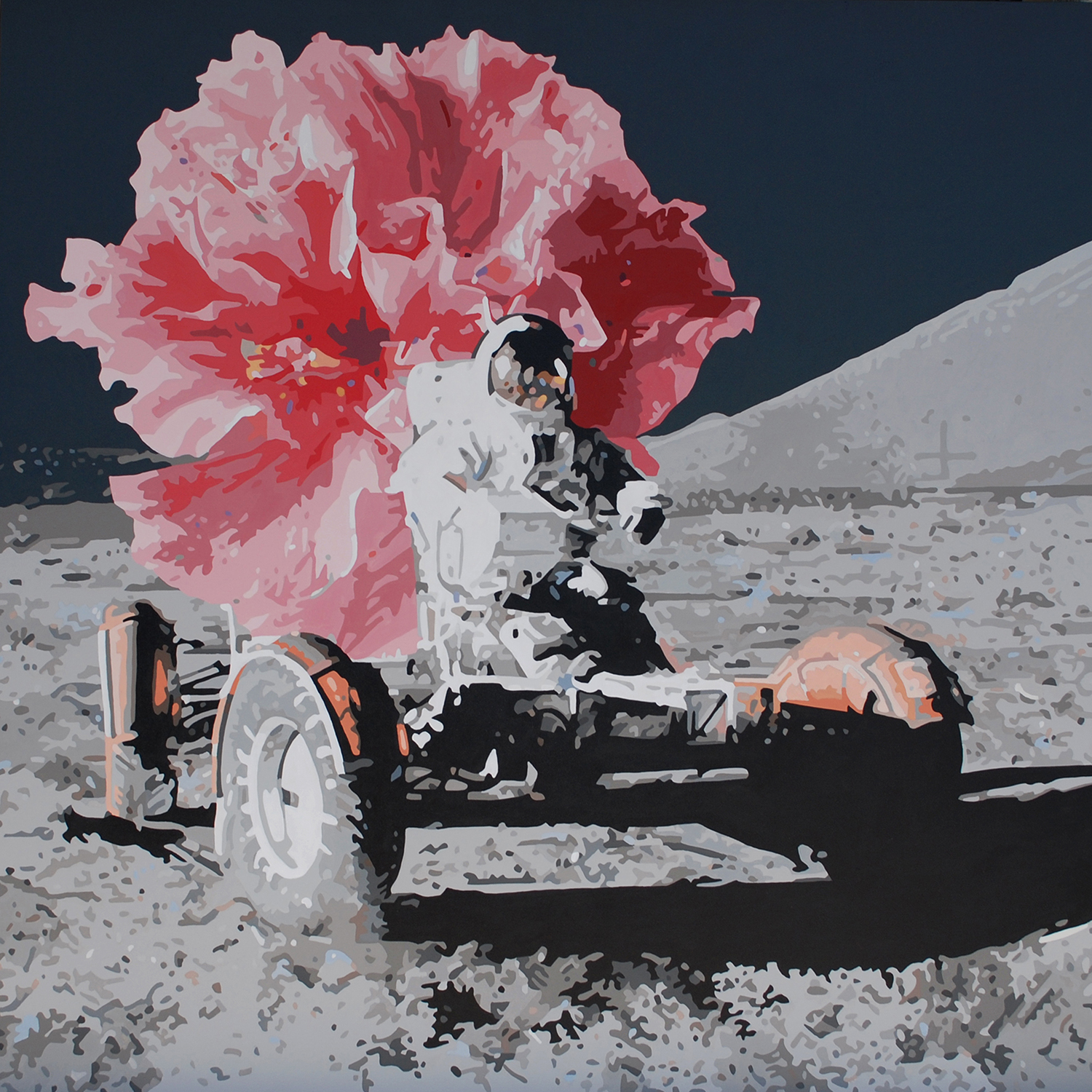 김명곤, 아주 큰 달, 91.0×91.0cm, Acrylic on canvas, 2014
