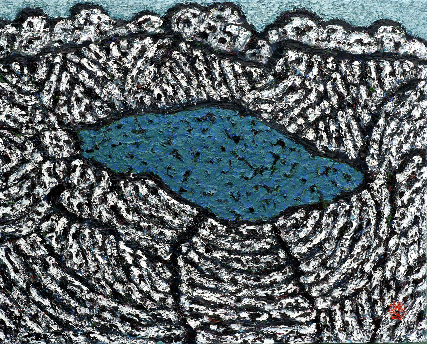 박기수, 백두산(천지), 90.9x72.7cm, oil on canvas, 2008