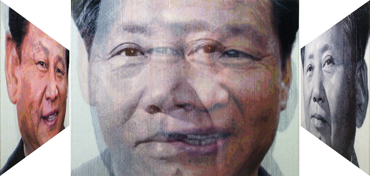 Lee Youngha, Mao Zedong & Xi Jinping, 116.8x91cm, oil on canvas, 2017