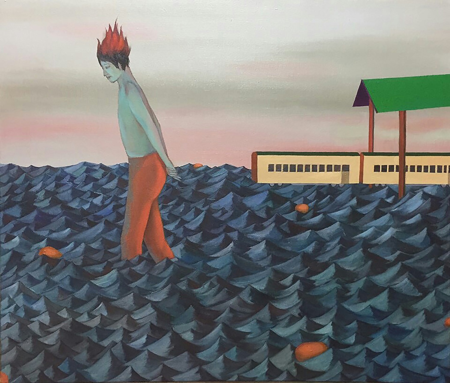 Oh Young, strolling, 53x45.5cm, oil on canvas, 2017m