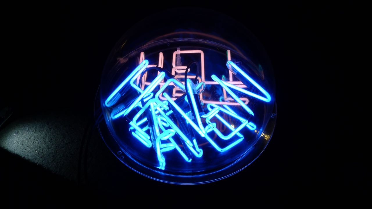 half dome neon heaven, 45cm diameter, Acrylic Dome+Mirrow BAse+Neon+Transformer, 2018