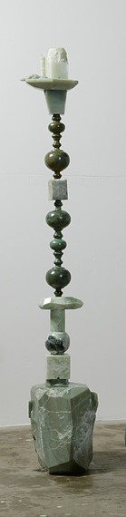 박효정, Build my castle, 32x40x162cm, Jade+enchanted garden, 90cm dia, Bronze, 2018 - 복사본