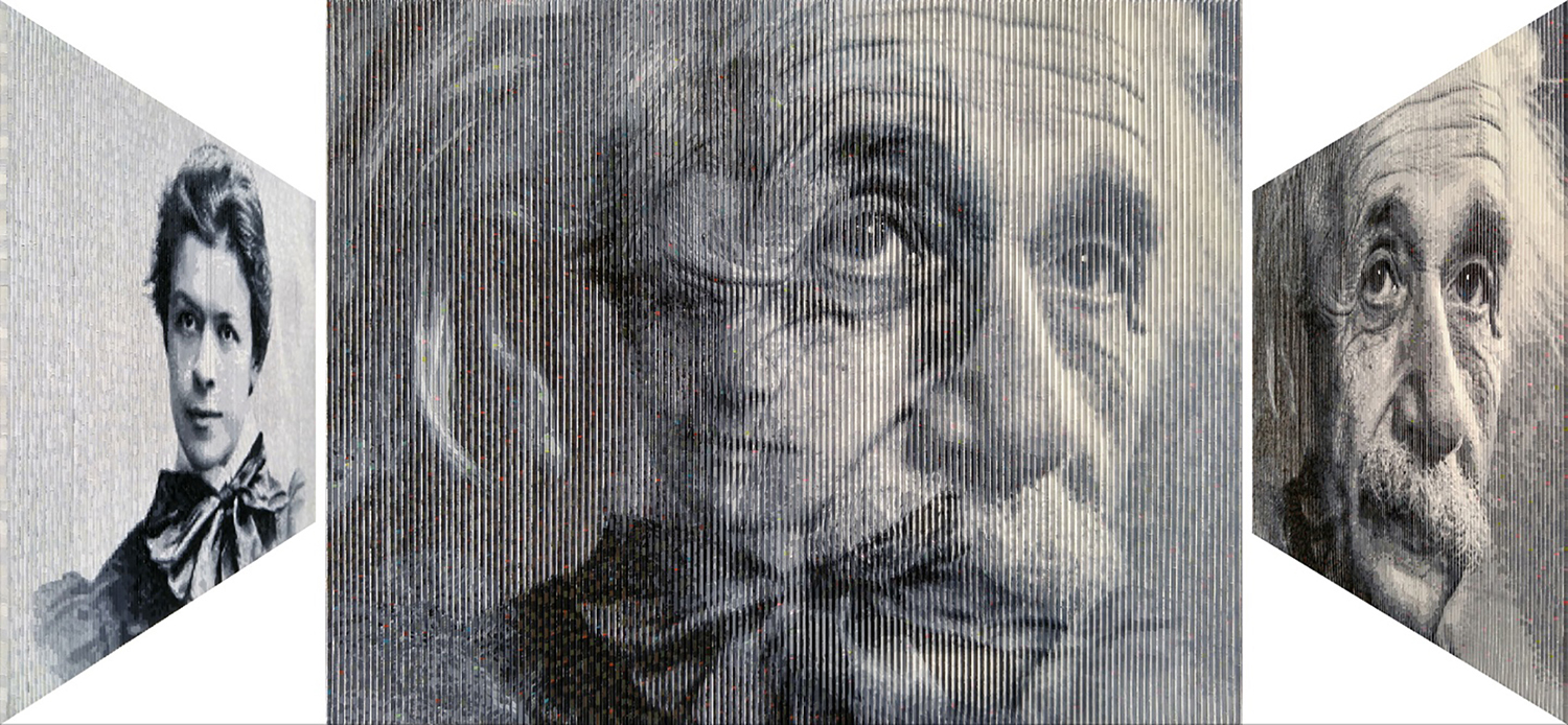 이영하, Albert Einstein & Mileva Maric II, 45.5X37.9cm, oil on canvas, 2022