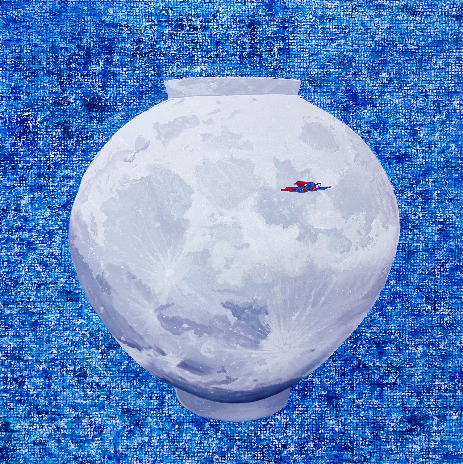 Enchanted White - 달항아리 100x100cm acrylic on canvas 2023
