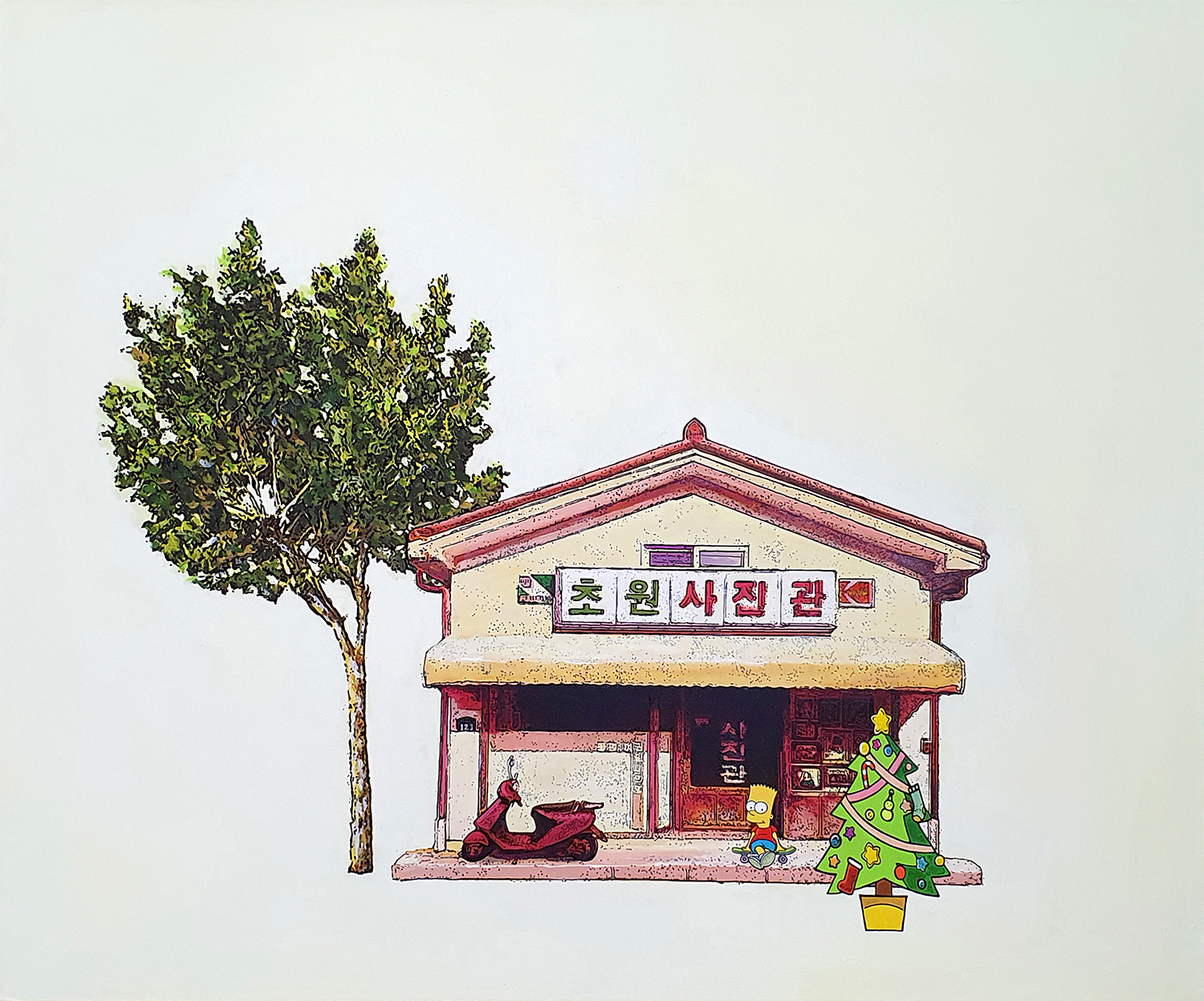 초원사진관 61x73cm acrylic on canvas 2023