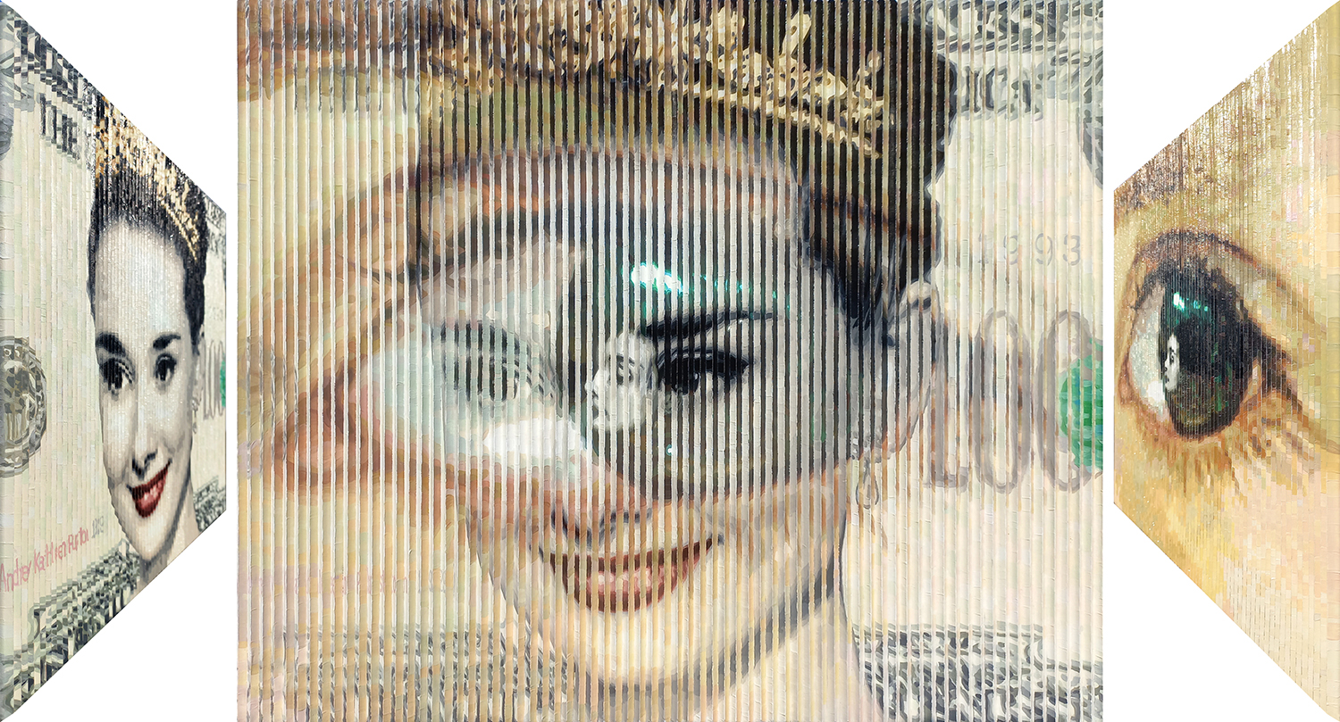 Lee Youngha, Eternal Idol-Audrey Hepburn IV, 37.9x45.5cm, Oil on canvas, 2023