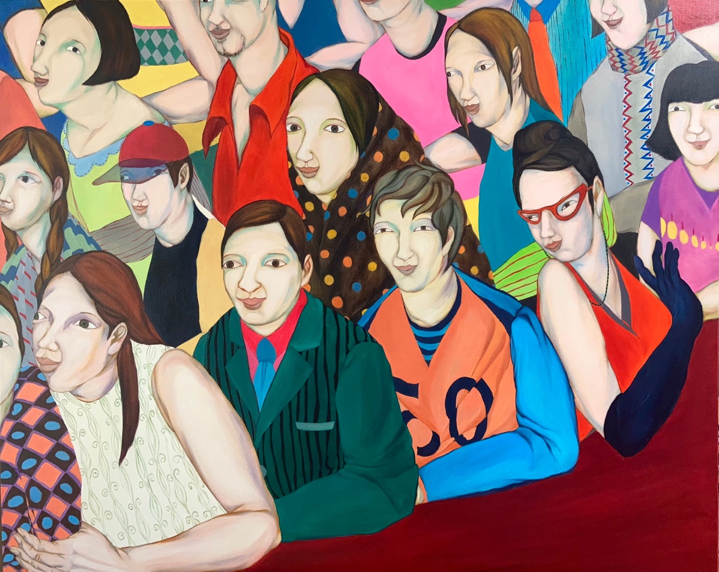 5 오영, 구경꾼들, 100x80cm, oil on canvas, 2017