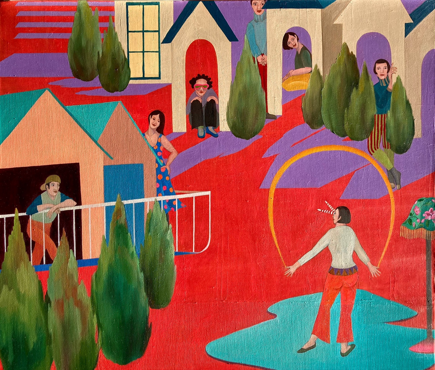 7 오영, Welcome to My World, 53x45cm, Oil on canvas, 2022