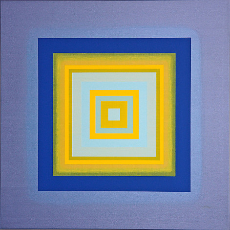 Yim So-Ah, Mit Sisyphus - bl, 100x100cm, acrylic on aluminum