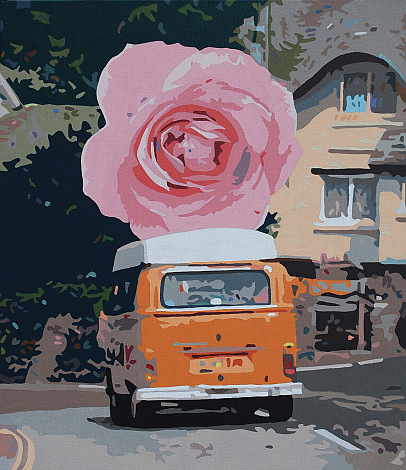 Kim Myeong-Gon, car with a dream, 53x45.5cm, acrylic on canvas, 2011