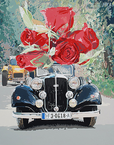 Kim Myeong-Gon, car with a dream, 117x91cm, acrylic on canvas, 2012