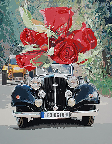 꿈을 싣고 가는 자동차, 117×91cm,  Acrylic on canvas, 2012